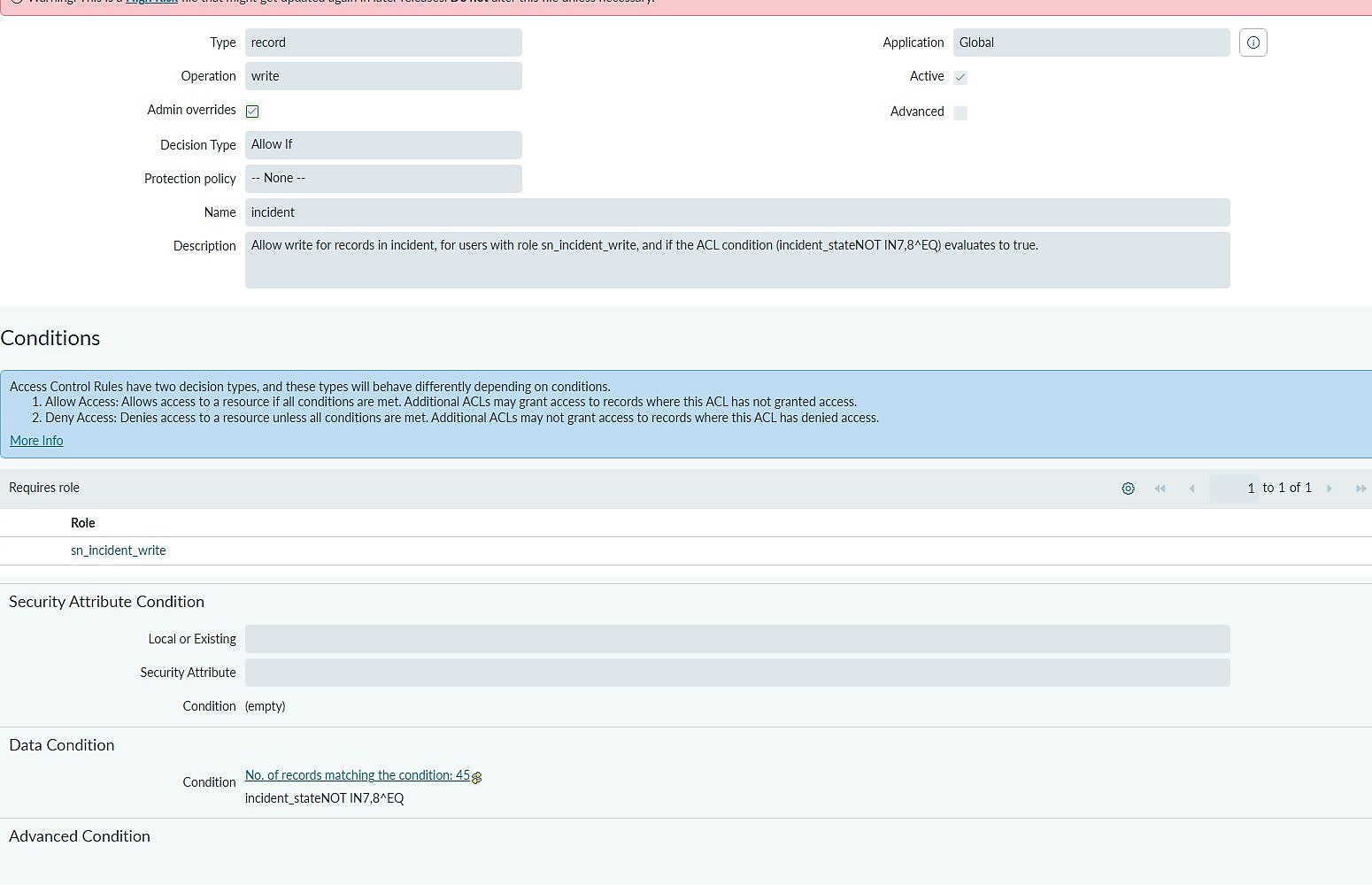 PDIのACLフォームでRole Condition Scriptを確認する2画面の合成