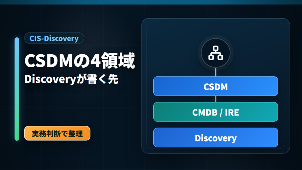 ServiceNow CSDMとCMDBの違い・関係の判断ガイド | ServiceNow試験対策ラボ