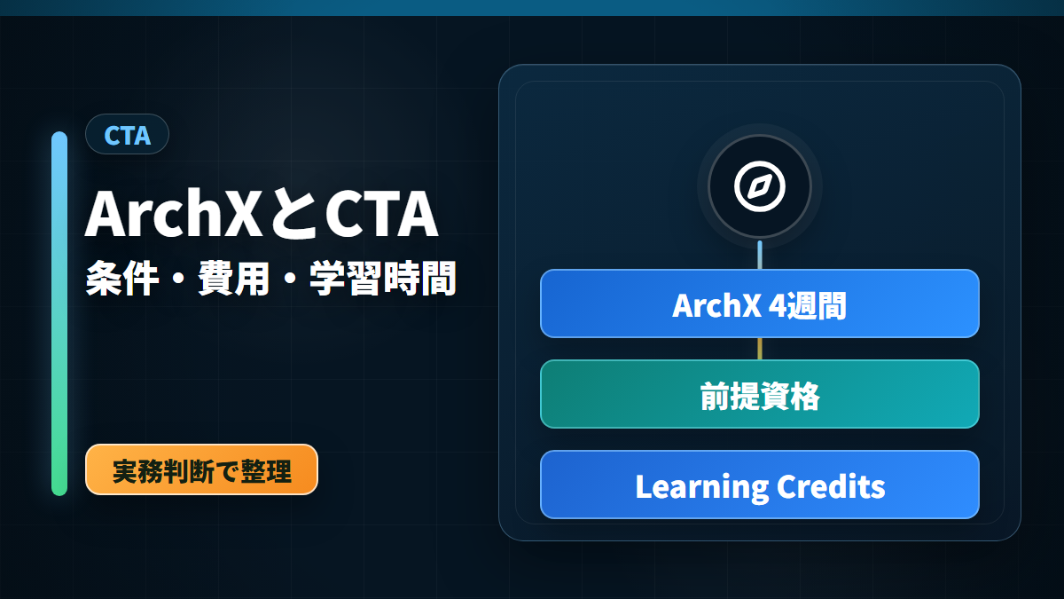 ServiceNow ArchXとCTAの違い、受講条件、費用、学習時間を整理する記事のアイキャッチ画像